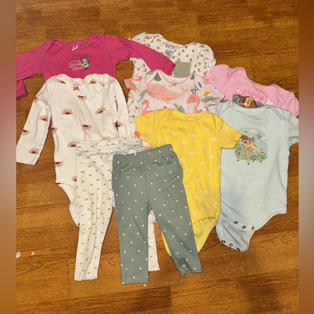 Assorted babies 6-9M One-Piece Bodysuits - Mixed Colors
